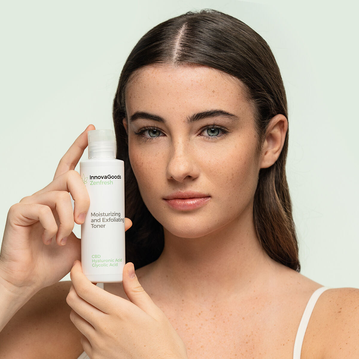 InnovaGoods Elektrisches Gesichts-Sauna-Pack, CBD Zenpure Gesichtsreiniger 200 ml, CBD Zenfresh Toner 150 ml