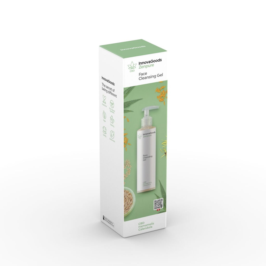 InnovaGoods Elektrisches Gesichts-Sauna-Pack, CBD Zenpure Gesichtsreiniger 200 ml, CBD Zenfresh Toner 150 ml