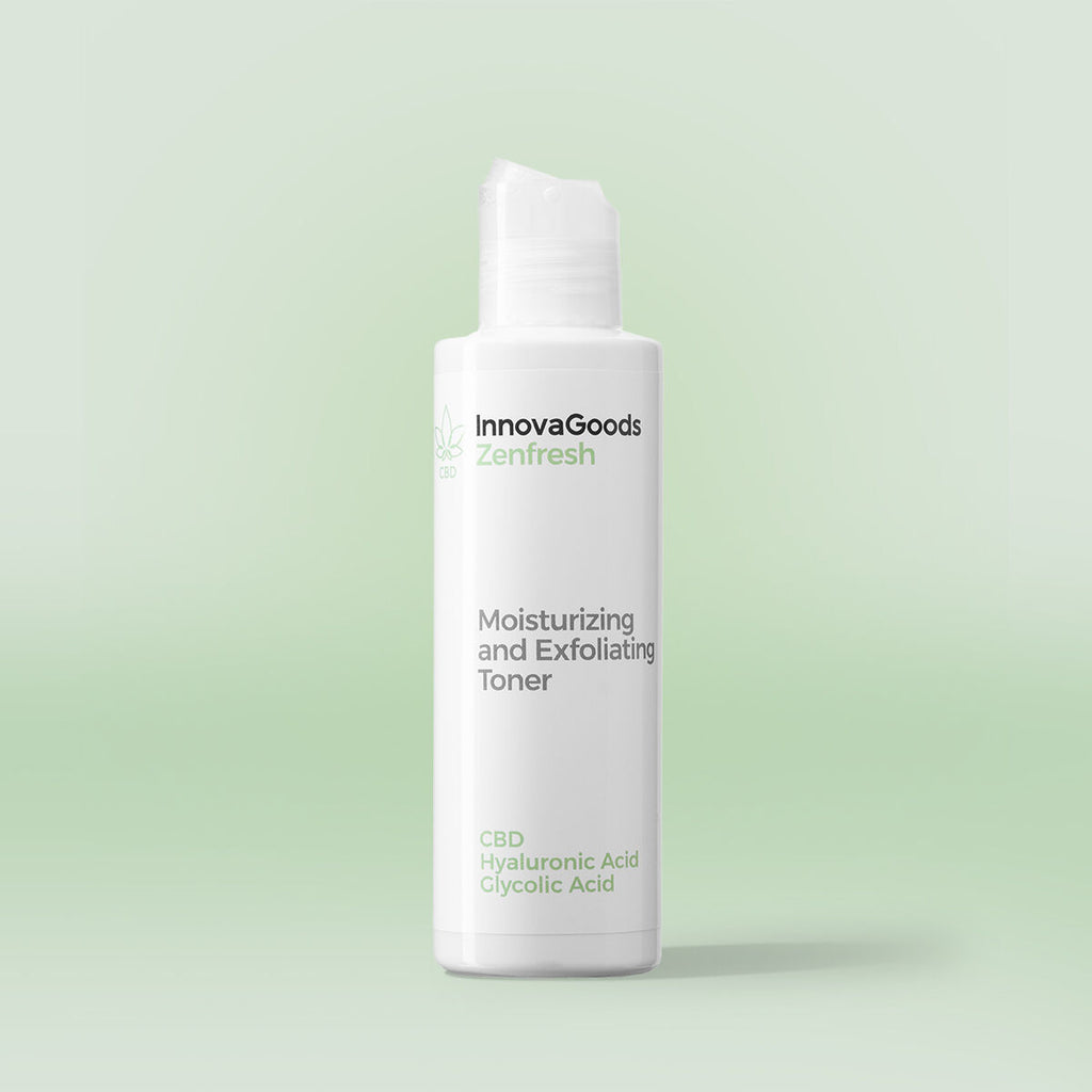 InnovaGoods Elektrisches Gesichts-Sauna-Pack, CBD Zenpure Gesichtsreiniger 200 ml, CBD Zenfresh Toner 150 ml