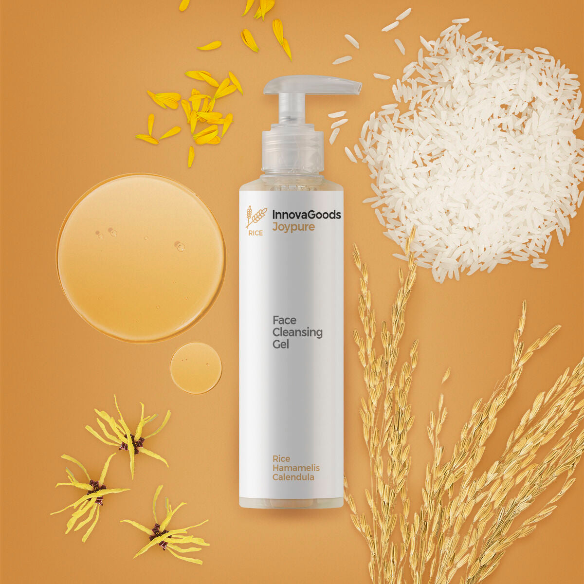 InnovaGoods Elektrisches Gesichtssauna-Set, Rice Joypure Gesichtsreiniger 200 ml & Rice Joyfresh Gesichtstoner 150 ml