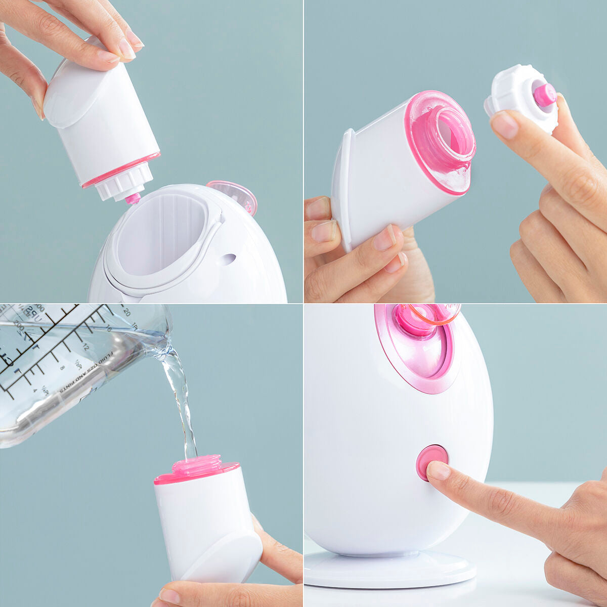 InnovaGoods Elektrisches Gesichtssauna-Set, Rice Joypure Gesichtsreiniger 200 ml & Rice Joyfresh Gesichtstoner 150 ml