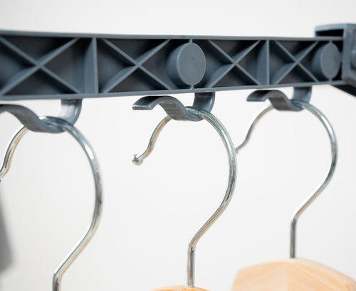 Vertikaler klappbarer Wäscheständer mit Rädern Dolver InnovaGoods 24 Stangen